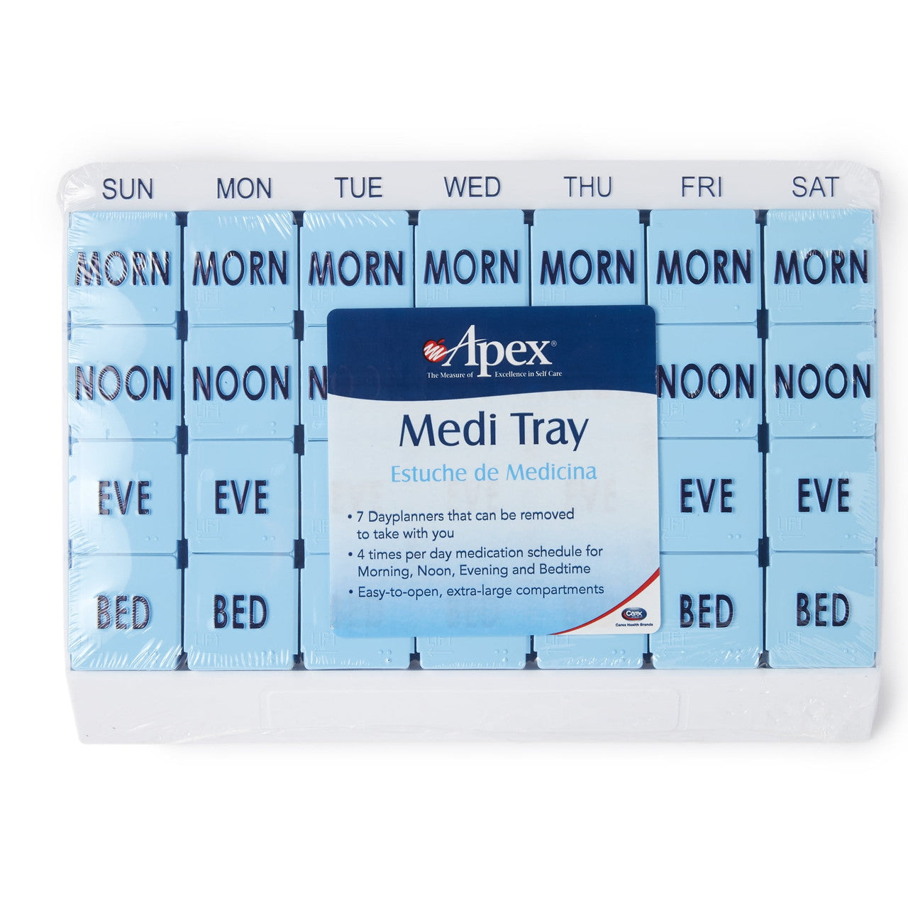 Apex Medi Tray 7 Day Weekly Pill Organizers Assorted 1 Ea